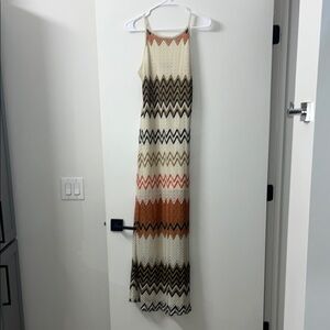 Jessica Simpson Cream and Brown Sundress